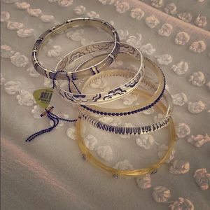 Lalo Bangle Acrylic Bracelets black and white NWT